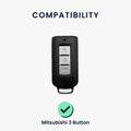 kwmobile Autoschlüssel Hülle kompatibel mit Mitsubishi 3-Tasten Autoschlüssel - Schlüsselhülle Silikon Cover