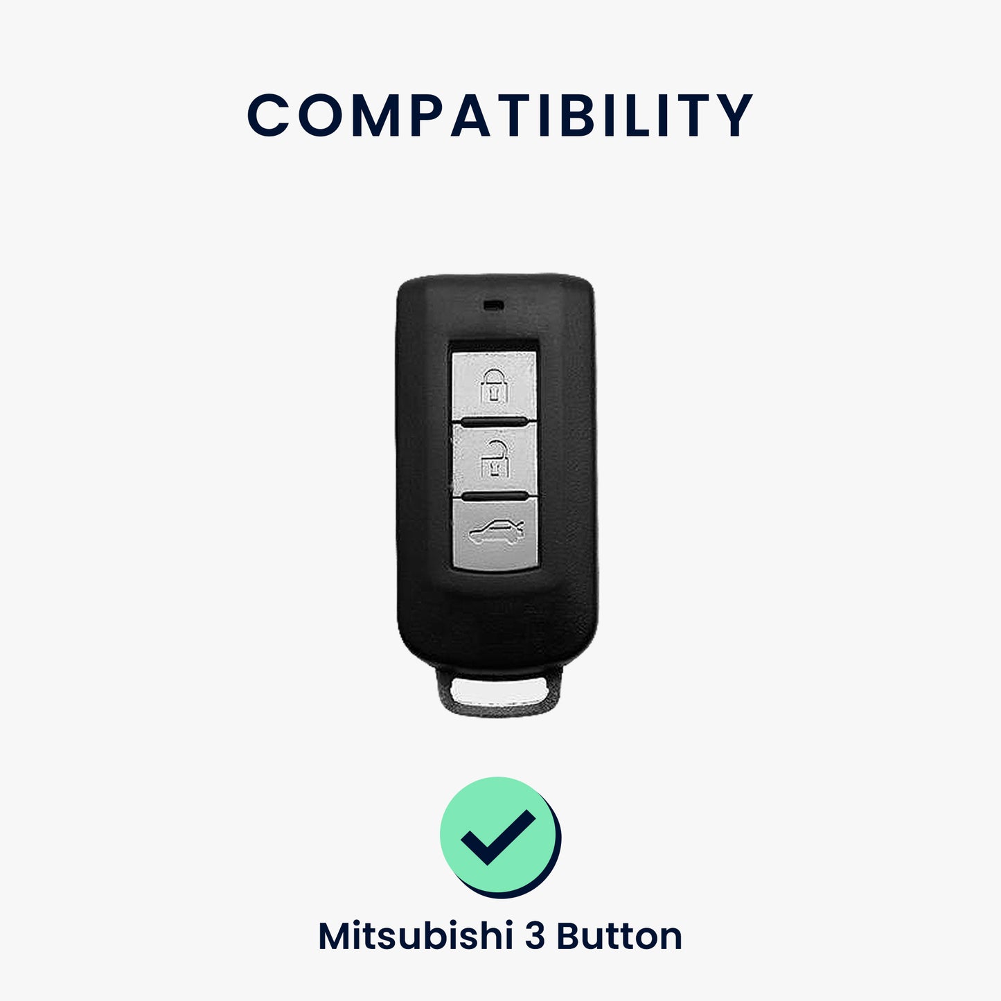 kwmobile Autoschlüssel Hülle kompatibel mit Mitsubishi 3-Tasten Autoschlüssel - Schlüsselhülle Silikon Cover