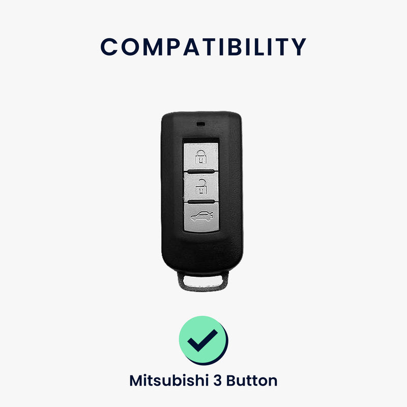 kwmobile Autoschlüssel Hülle kompatibel mit Mitsubishi 3-Tasten Autoschlüssel - Schlüsselhülle Silikon Cover