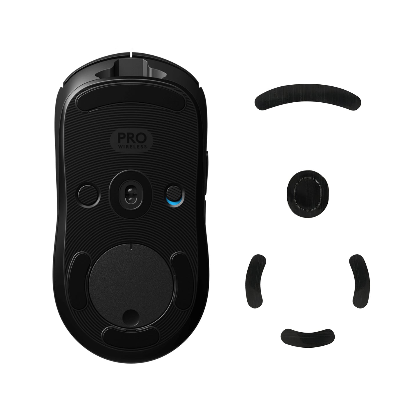 kwmobile Mouse Feet Sticker kompatibel mit Logitech G Pro Wireless Gaming Ersatz Glider - Mausfüße passgenau - Maus Glides in Schwarz Schwarz  