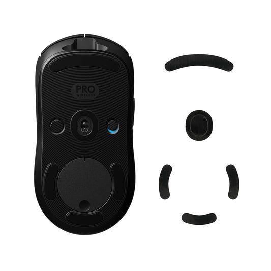 kwmobile Mouse Feet Sticker kompatibel mit Logitech G Pro Wireless Gaming Ersatz Glider - Mausfüße passgenau - Maus Glides in Schwarz Schwarz  