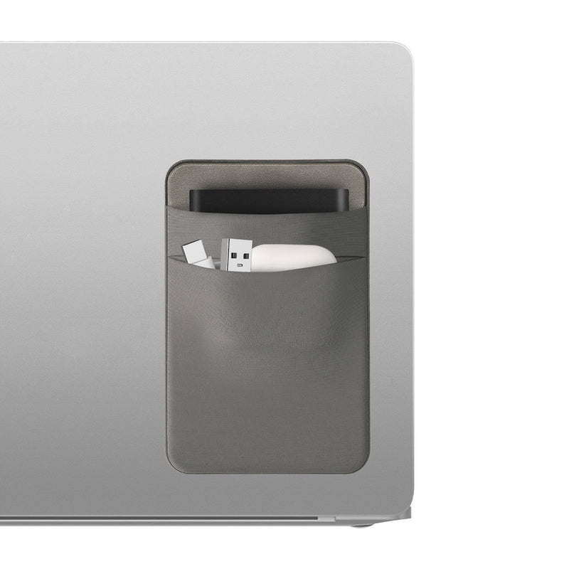 kwmobile Tasche kompatibel mit SanDisk Portable SSD, Samsung T7, Crucial X8, HDD - Halterung für externe SSD Festplatte - 13x8cm - Elastisches Case Hülle selbstklebend