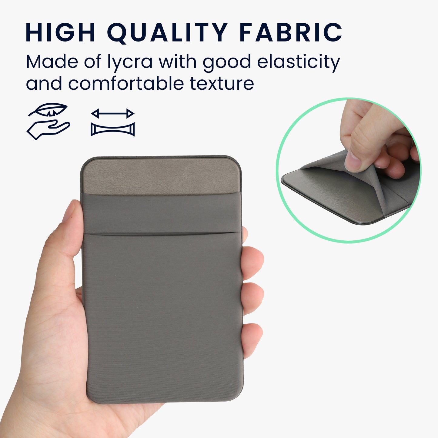 kwmobile Tasche kompatibel mit SanDisk Portable SSD, Samsung T7, Crucial X8, HDD - Halterung für externe SSD Festplatte - 13x8cm - Elastisches Case Hülle selbstklebend
