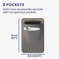 kwmobile Tasche kompatibel mit SanDisk Portable SSD, Samsung T7, Crucial X8, HDD - Halterung für externe SSD Festplatte - 13x8cm - Elastisches Case Hülle selbstklebend