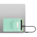 kwmobile Tasche kompatibel mit SanDisk Portable SSD, Samsung T7, Crucial X8, HDD - Halterung für externe SSD Festplatte - 13x8cm - Elastisches Case Hülle selbstklebend Pastellgrün Pastellgrün  
