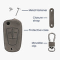 kwmobile Autoschlüssel Hülle kompatibel mit Opel Vauxhall 2-Tasten Klappschlüssel Autoschlüssel Kunstleder Schutzhülle Schlüsselhülle Cover