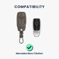 kwmobile Autoschlüssel Hülle kompatibel mit Mercedes Benz Smart Key Autoschlüssel (nur Keyless) - Kunstleder Schutzhülle Schlüsselhülle Cover