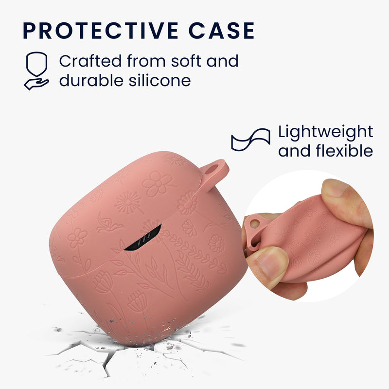 kwmobile Case für JBL Tune Flex Hülle - Kopfhörer Schutzhülle mit Karabiner
