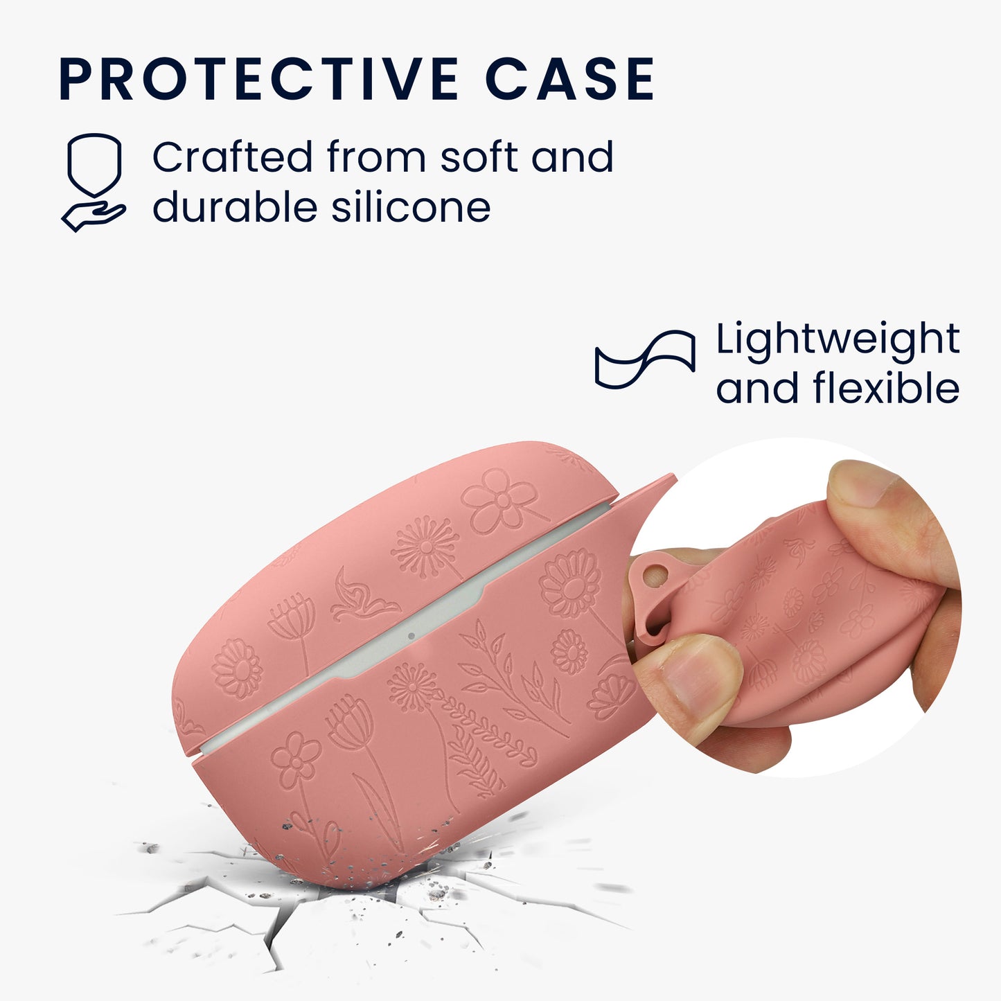 kwmobile Case für Sony WF-1000XM5 Hülle - Kopfhörer Schutzhülle mit Karabiner