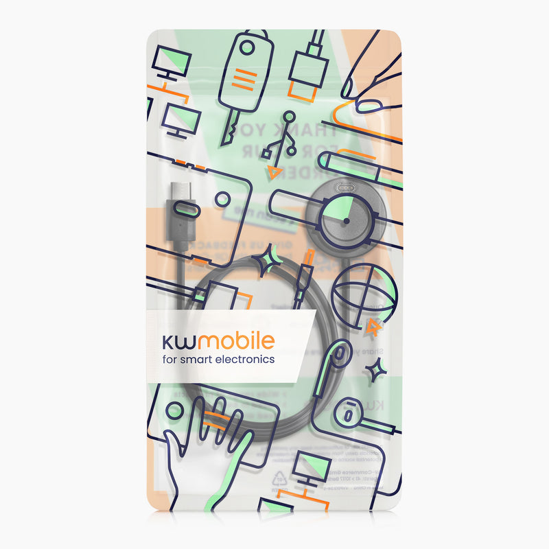 kwmobile USB C Ladekabel kompatibel mit Garmin Forerunner 55 / 255 / 255 Music / vivoactive 5 / Fenix / Quatix Kabel Charger Smart Watch Typ C Ersatzkabel Fitnesstracker Aufladekabel