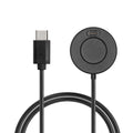 kwmobile USB C Ladekabel kompatibel mit Garmin Forerunner 55 / 255 / 255 Music / vivoactive 5 / Fenix / Quatix - Kabel Charger - Smart Watch Typ C Ersatzkabel - Fitnesstracker Aufladekabel Schwarz  