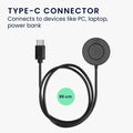 kwmobile USB C Ladekabel kompatibel mit Garmin Forerunner 55 / 255 / 255 Music / vivoactive 5 / Fenix / Quatix Kabel Charger Smart Watch Typ C Ersatzkabel Fitnesstracker Aufladekabel