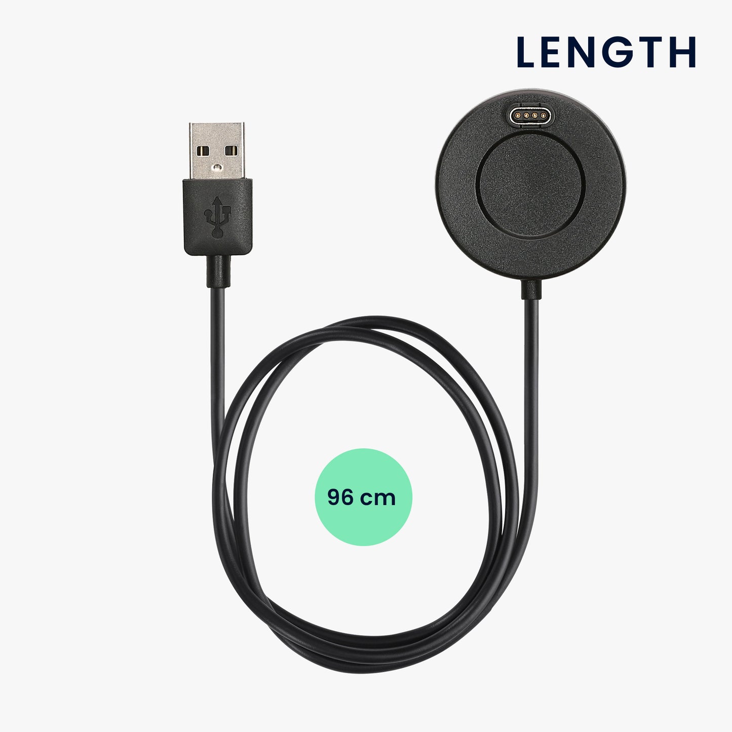 kwmobile USB Kabel Charger kompatibel mit Garmin Forerunner 55 965 955 265 255 165 / Vivoactive 5 / Vivoactive 6 / Epix Ladekabel - Smart Watch Ersatzkabel - Fitnesstracker Aufladekabel