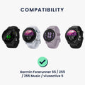 kwmobile USB Kabel Charger kompatibel mit Garmin Forerunner 55 965 955 265 255 165 / Vivoactive 5 / Vivoactive 6 / Epix Ladekabel - Smart Watch Ersatzkabel - Fitnesstracker Aufladekabel
