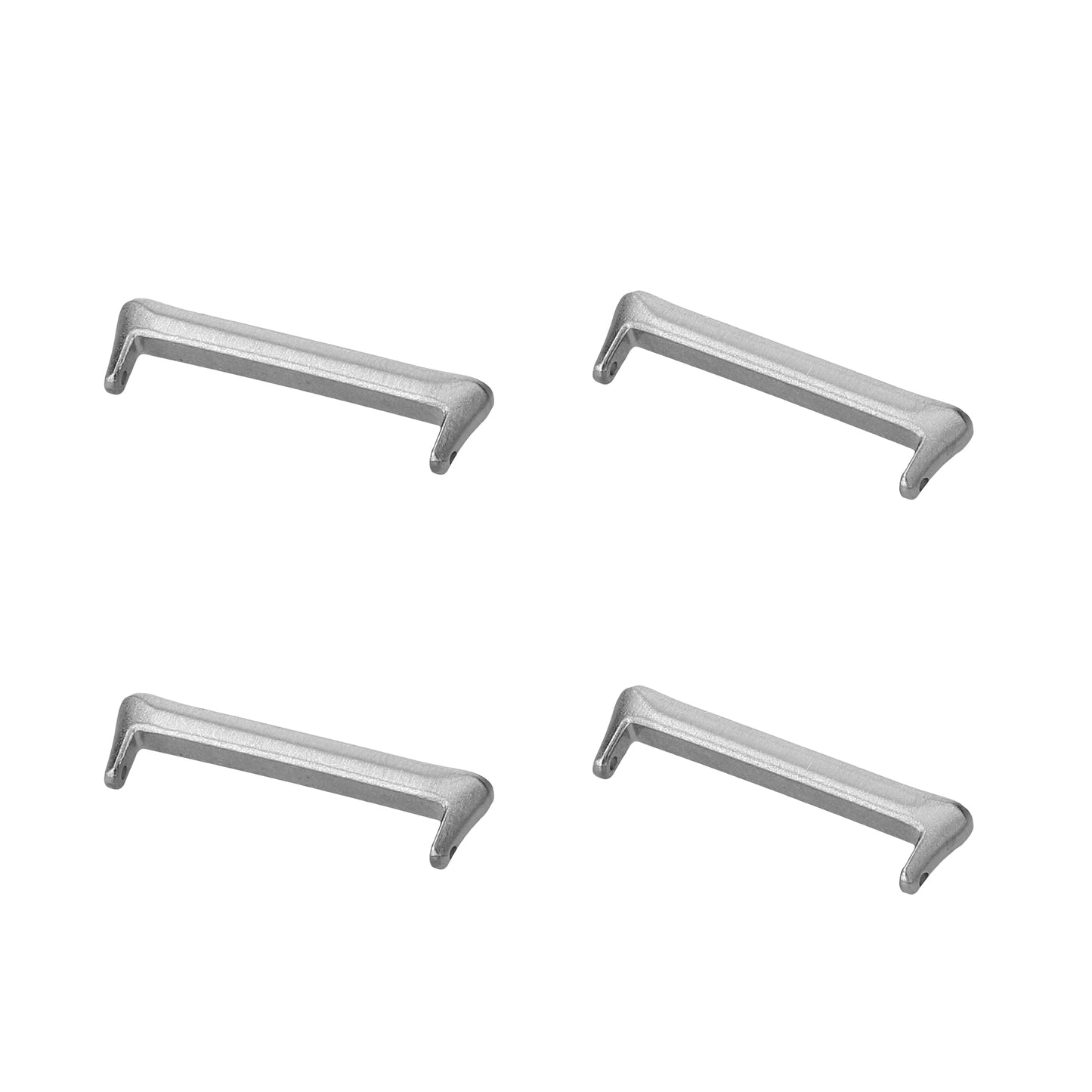 kwmobile 4x Metall Adapter mit 22mm Bandbreite kompatibel mit Xiaomi Mi Band 8 Pro Uhrenarmband - Smartwatch Armband Anschlussadapter Set aus Metall Silber  [dsg01]