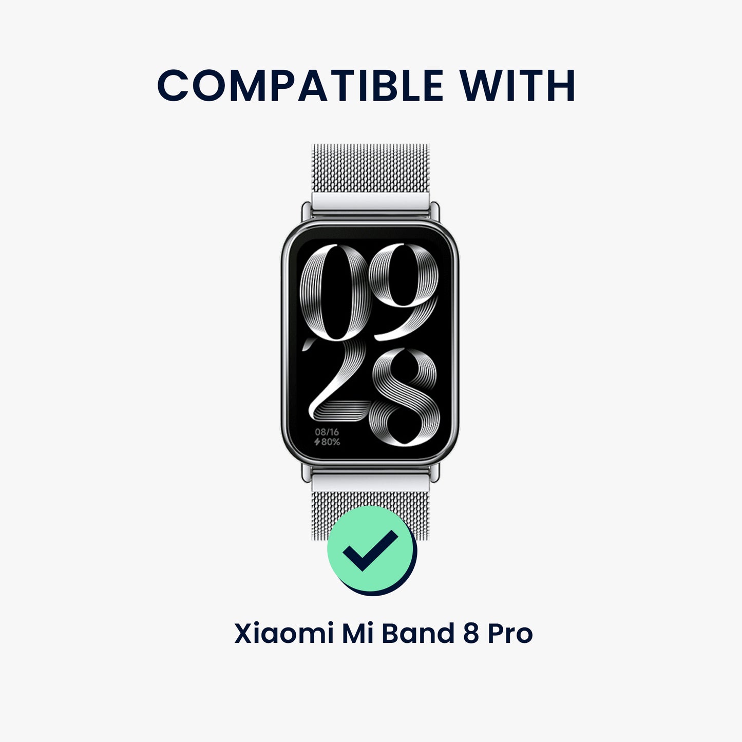 kwmobile Metall Adapter mit 22mm Bandbreite kompatibel mit Xiaomi Mi Band 8 Pro Uhrenarmband Smartwatch Armband Anschlussadapter Set