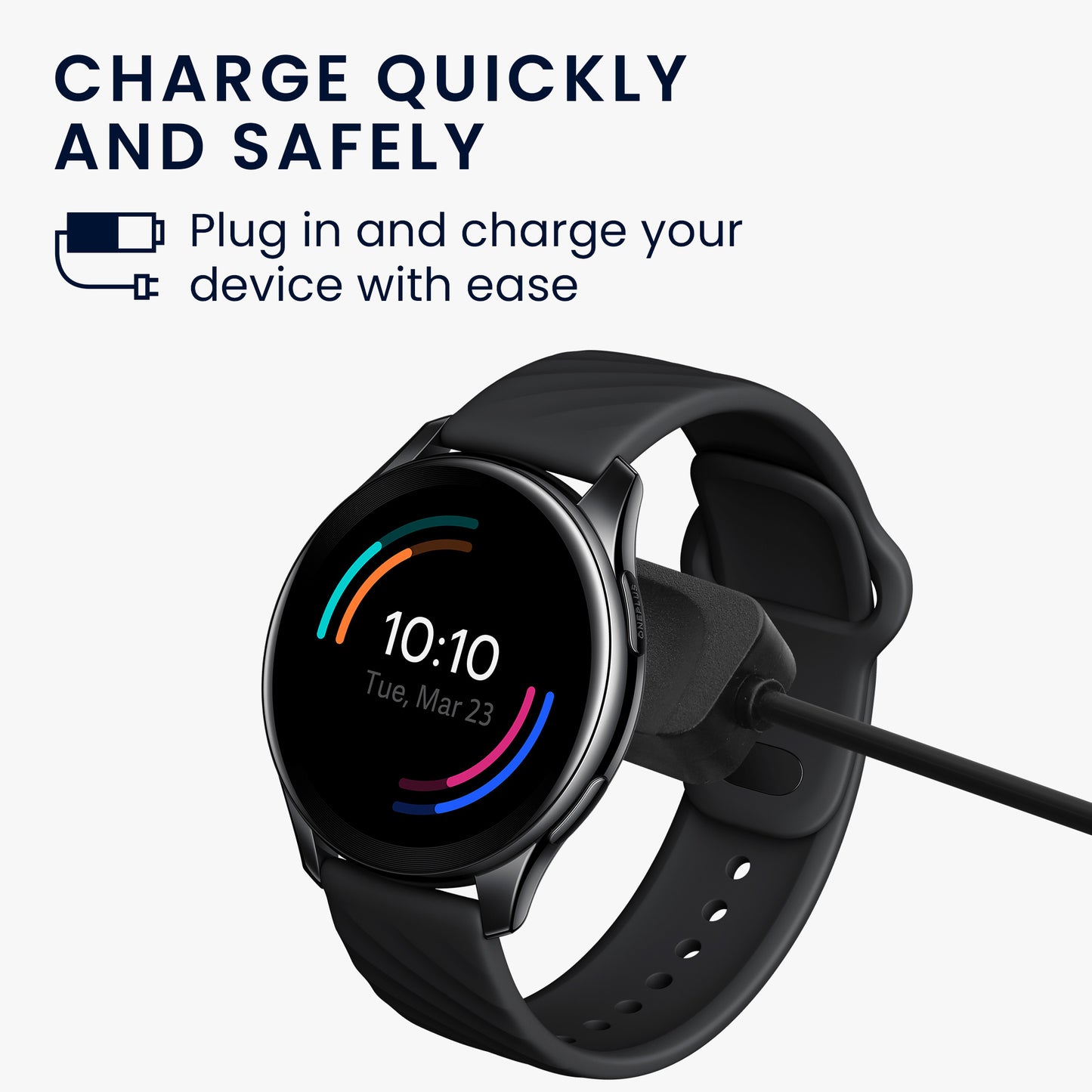 kwmobile USB Kabel Charger kompatibel mit OnePlus Watch 2 / Watch 3 Ladekabel - Smart Watch Ersatzkabel - Fitnesstracker Aufladekabel