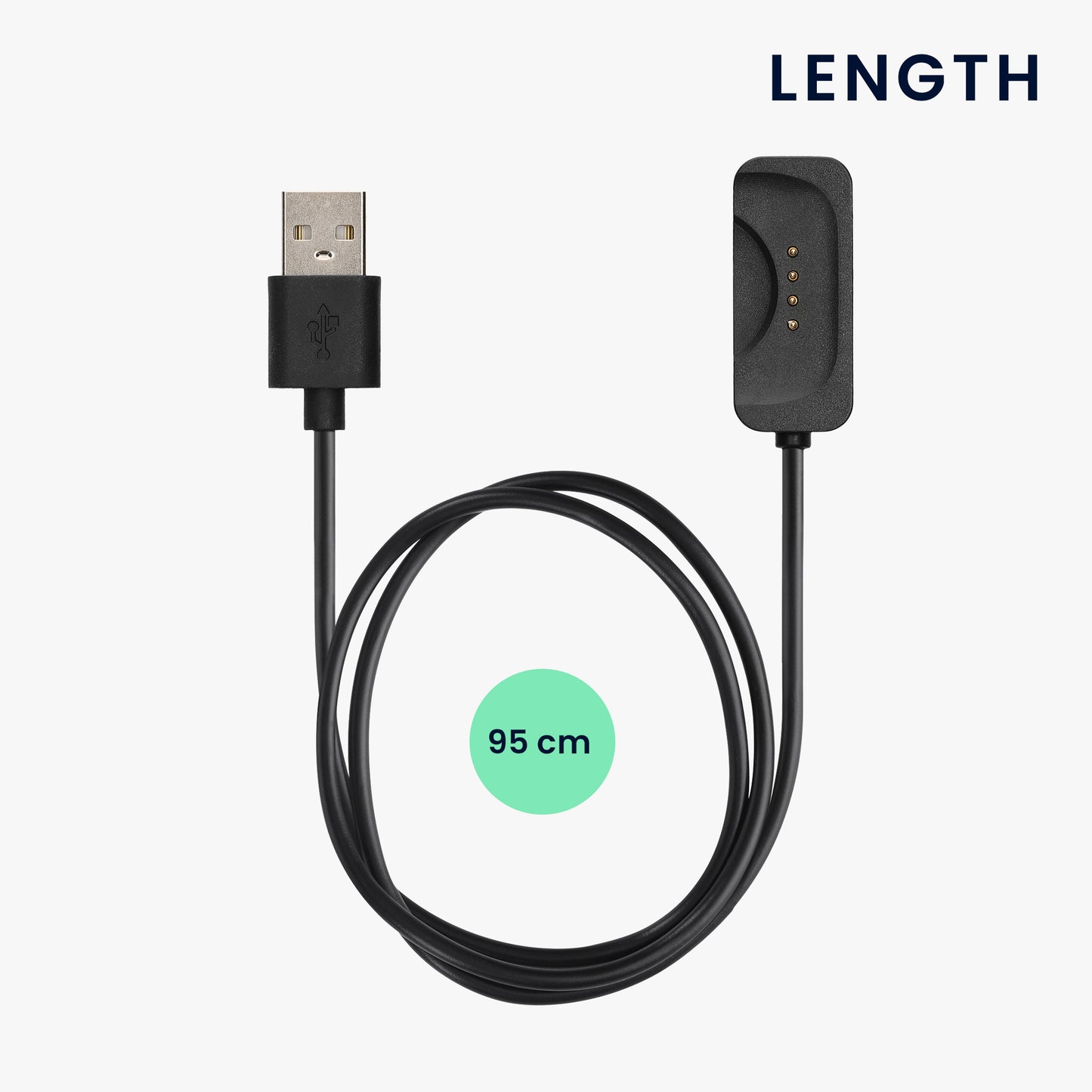 kwmobile USB Kabel Charger kompatibel mit OnePlus Watch 2 / Watch 3 Ladekabel - Smart Watch Ersatzkabel - Fitnesstracker Aufladekabel
