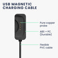 kwmobile USB Kabel Charger kompatibel mit OnePlus Watch 2 / Watch 3 Ladekabel - Smart Watch Ersatzkabel - Fitnesstracker Aufladekabel