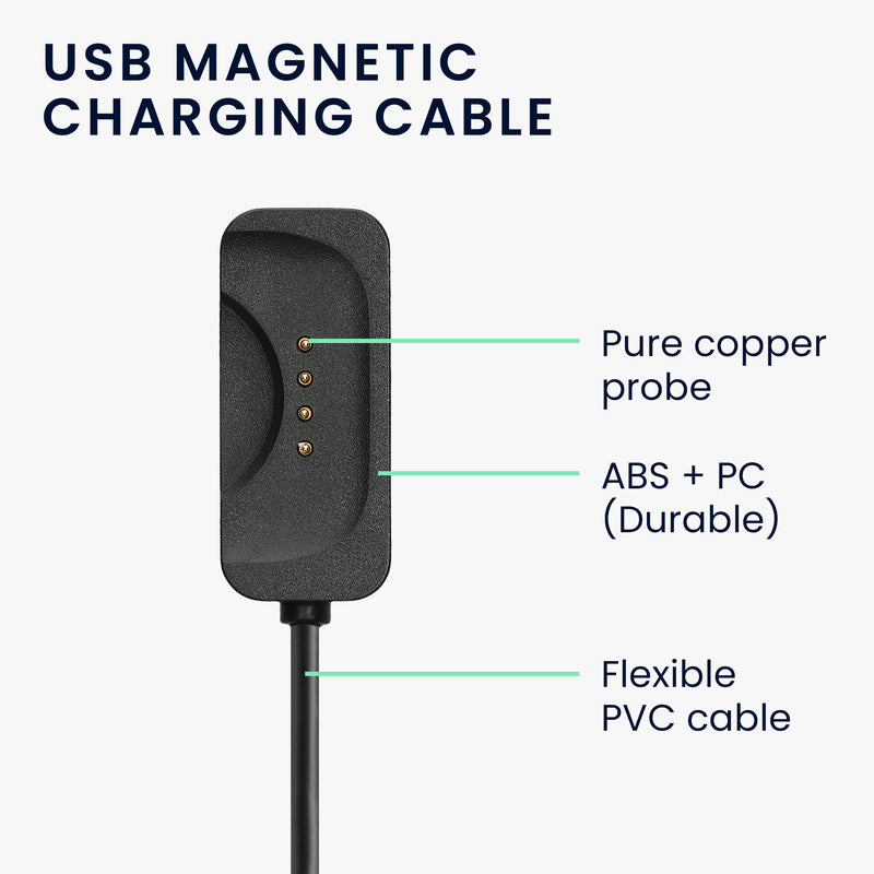 kwmobile USB Kabel Charger kompatibel mit OnePlus Watch 2 / Watch 3 Ladekabel - Smart Watch Ersatzkabel - Fitnesstracker Aufladekabel