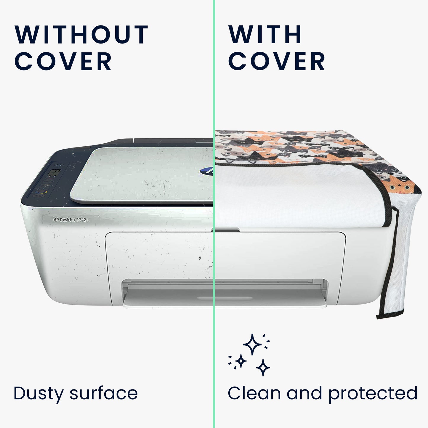 kwmobile Cover kompatibel mit HP DeskJet 2755e / DeskJet 2720e / 2710e / 2820e / 2721e Hülle - Tasche für Drucker - Staubschutzhülle Schutzhaube Schutzhülle
