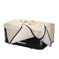 kwmobile Leinen Cover kompatibel mit Epson Expression Premium XP-830 Hülle - Tasche für Drucker - Staubschutzhülle Schutzhaube Schutzhülle - Altrosa Violett Gelb Altrosa  [dsg01]