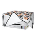 kwmobile Leinen Cover kompatibel mit Epson Eco Tank ET-3850 / Eco Tank ET-4856 Hülle - Tasche für Drucker - Staubschutzhülle Schutzhaube Schutzhülle - Orange Schwarz Weiß Orange  [dsg02]