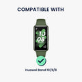 kwmobile Echtleder Uhrenarmband für Huawei Band 10 / 9 / 8 Armband Ersatzarmband für Fitnesstracker Wechselarmband Smartwatch