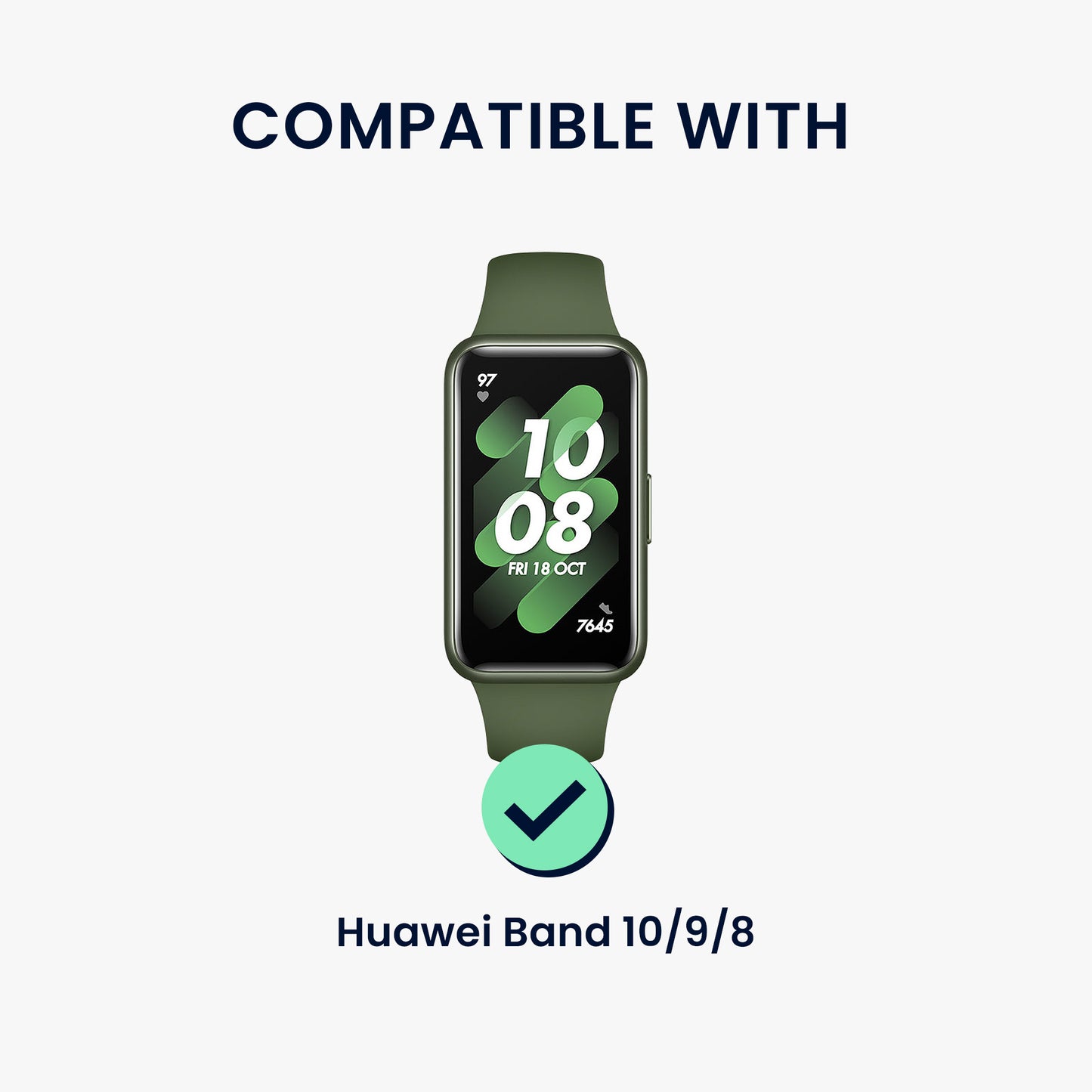 kwmobile Echtleder Uhrenarmband für Huawei Band 10 / 9 / 8 Armband Ersatzarmband für Fitnesstracker Wechselarmband Smartwatch