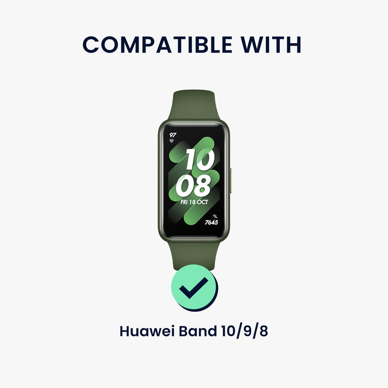 kwmobile Echtleder Uhrenarmband für Huawei Band 10 / 9 / 8 Armband Ersatzarmband für Fitnesstracker Wechselarmband Smartwatch
