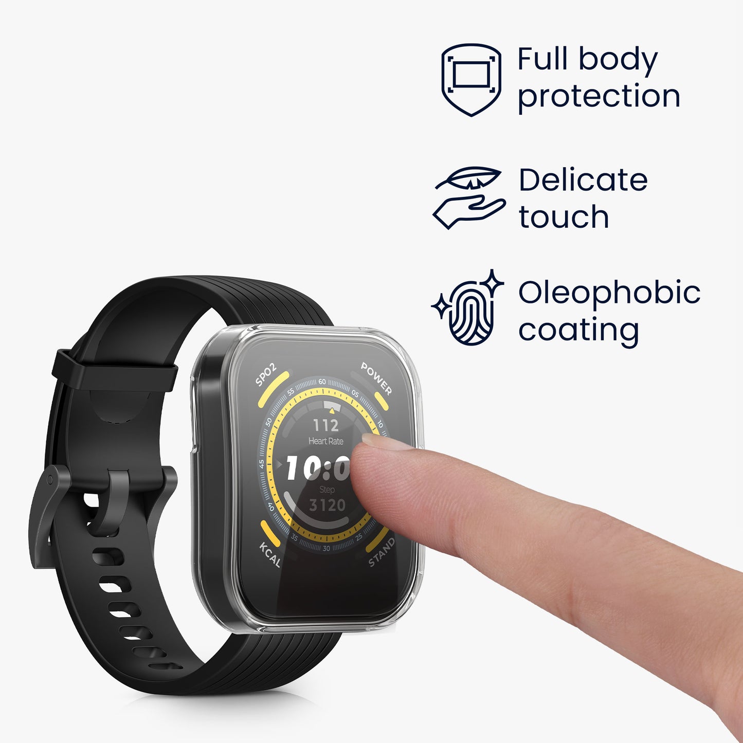 kwmobile Schutzhülle für Huami Amazfit Bip 5 Fullbody Display Cover Set