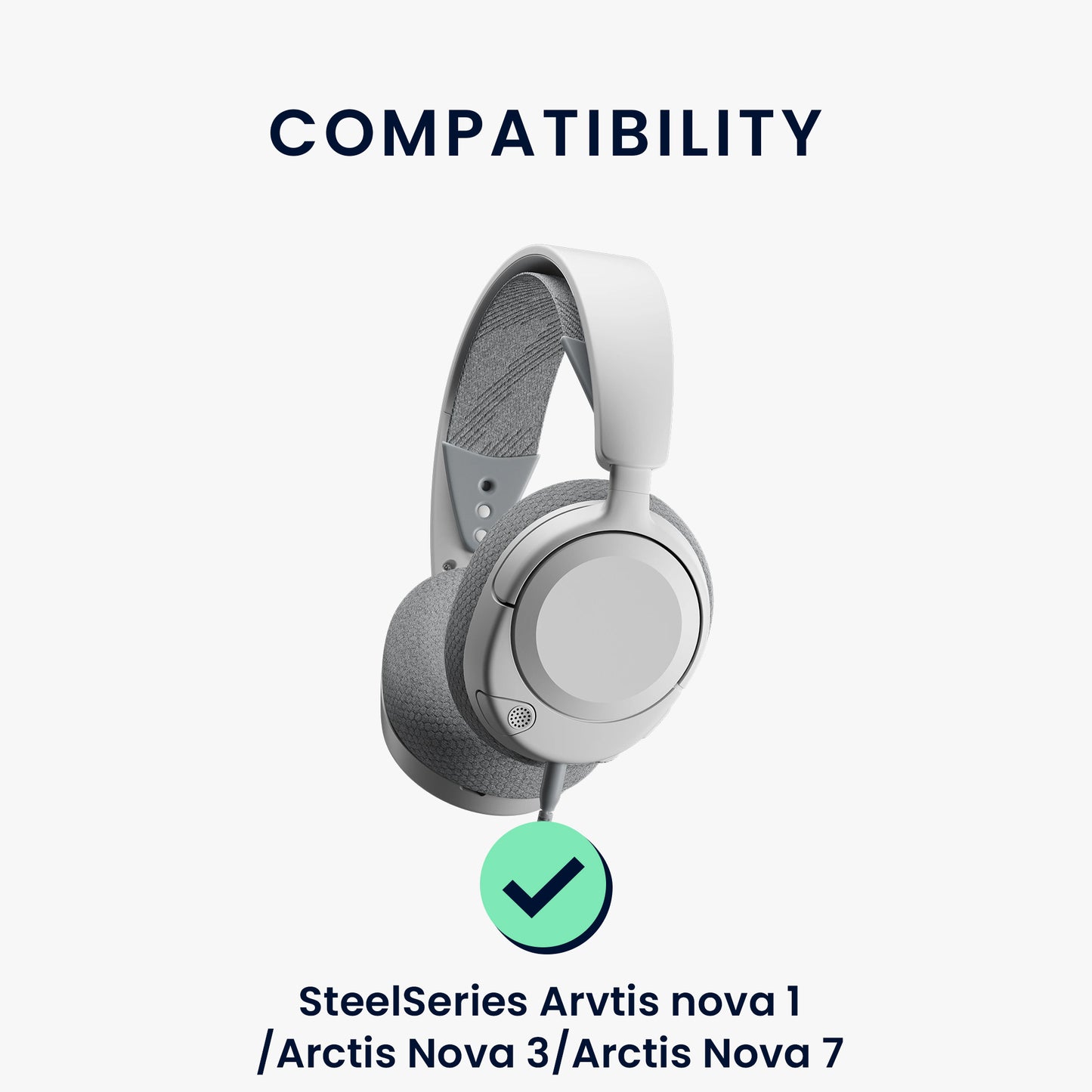 2x Ohrpolster für SteelSeries Arctis Nova 1 / Arctis Nova 3 / Arctis Nova 7