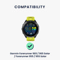kwmobile Uhrenarmband für Garmin Forerunner 965 / 965 Solar / Forerunner 955 / 955 Solar Armband Fitnesstracker Band Set Ersatzarmband Smartwatch