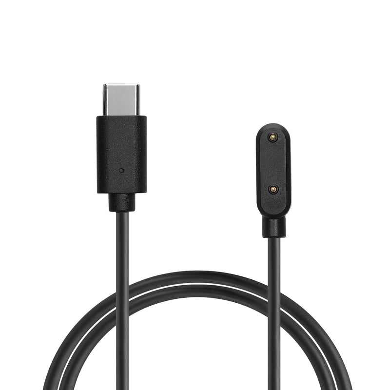 kwmobile USB C Ladekabel kompatibel mit Samsung Galaxy Fit 3 - Kabel Charger - Smart Watch Typ C Ersatzkabel - Fitnesstracker Aufladekabel Schwarz  