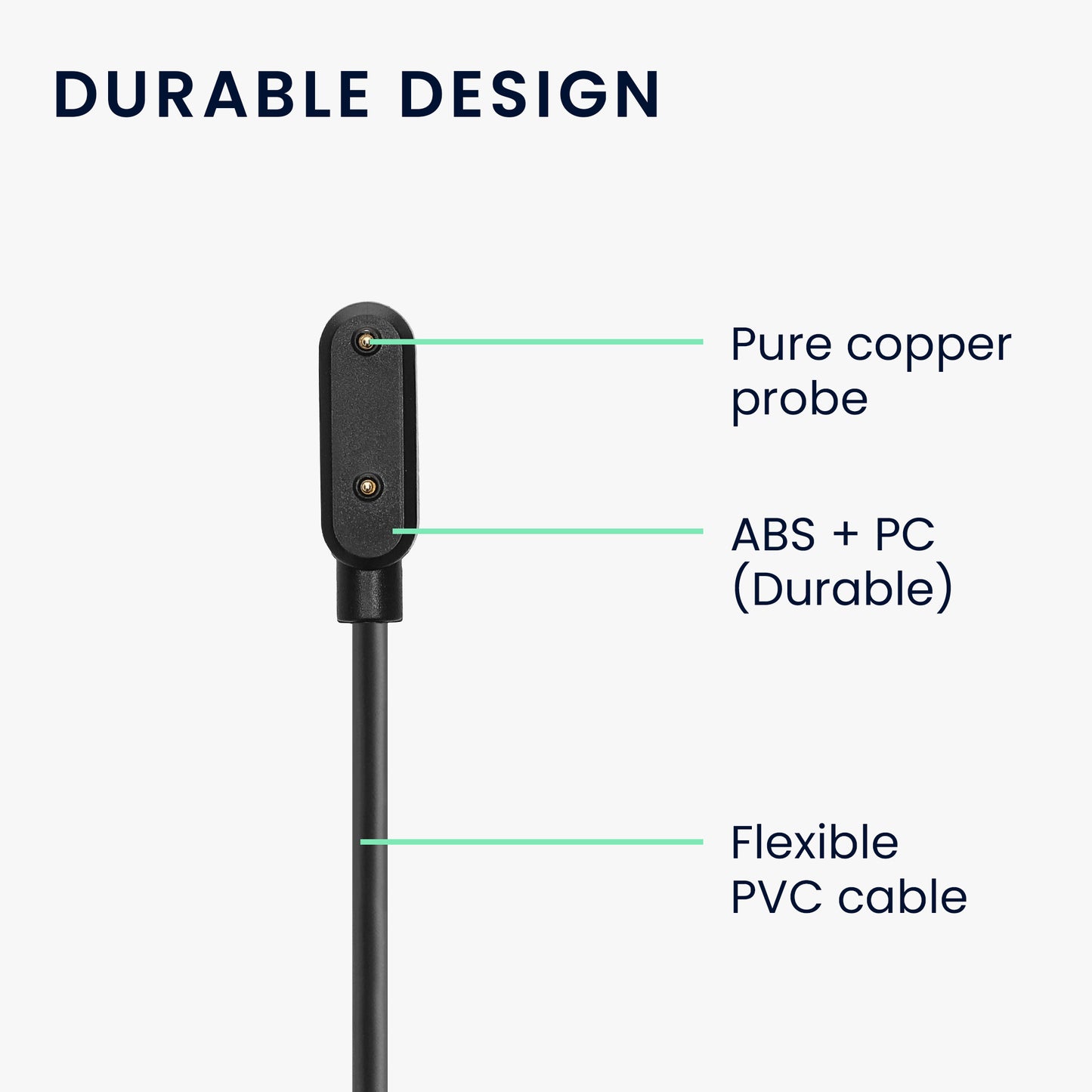 kwmobile USB C Ladekabel kompatibel mit Samsung Galaxy Fit 3 Kabel Charger Smart Watch Ersatzkabel Fitnesstracker Aufladekabel