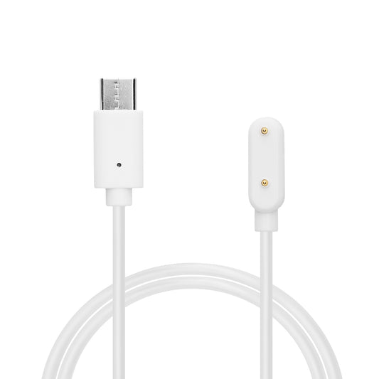 kwmobile USB C Ladekabel kompatibel mit Samsung Galaxy Fit 3 - Kabel Charger - Smart Watch Typ C Ersatzkabel - Fitnesstracker Aufladekabel Weiß  
