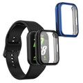 kwmobile 2x Schutzhülle kompatibel mit Samsung Galaxy Fit 3 Hülle - Fullbody Cover Set aus Silikon - Schwarz Blau Schwarz  [dsg06]