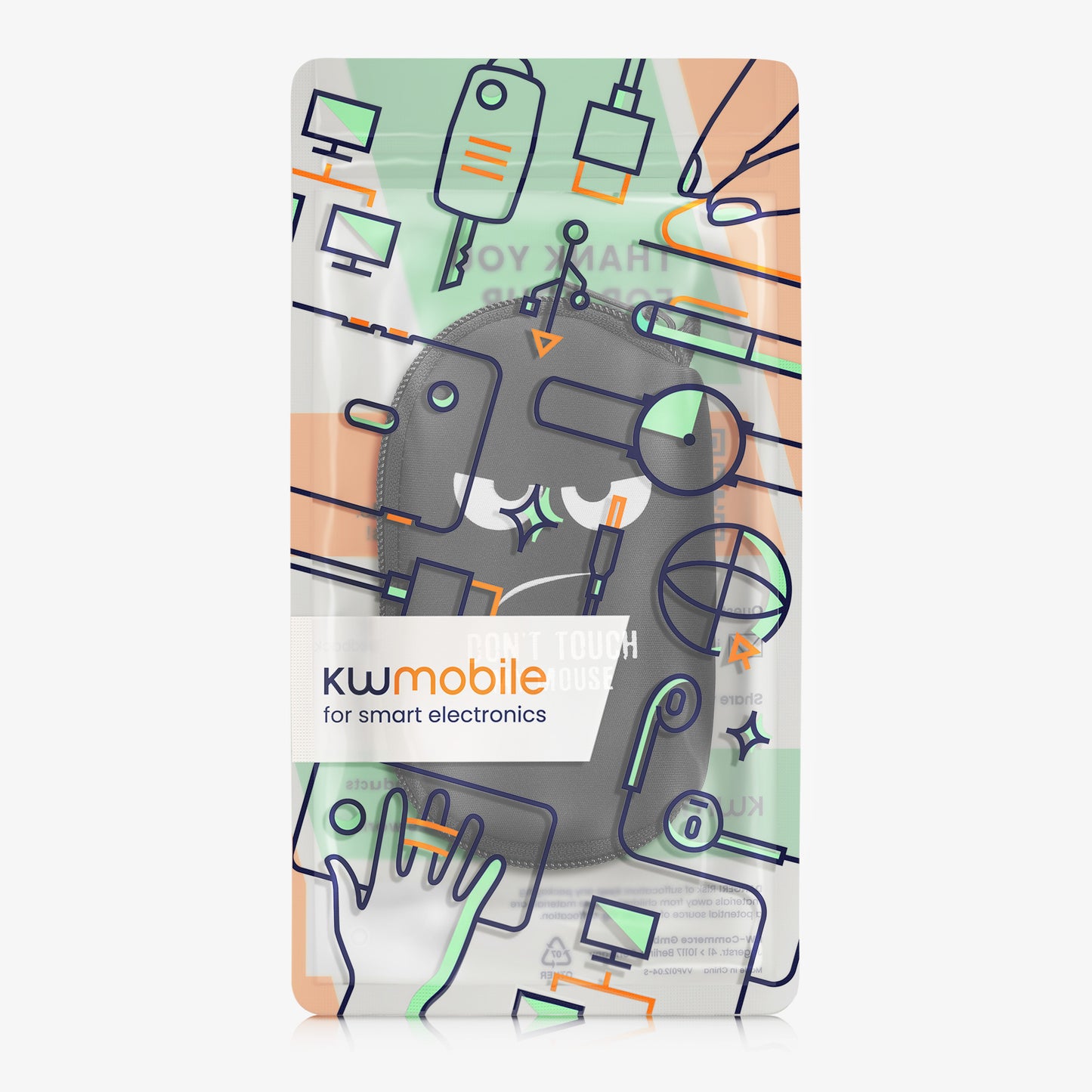 kwmobile Hülle kompatibel mit Logitech Pebble Mouse 2 M350s / M350 - Hülle für PC Mouse Schutzhülle - Computer Maus Tasche - Tasche für PC-Maus
