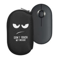 kwmobile Hülle kompatibel mit Logitech Pebble Mouse 2 M350s / M350 - Neopren Hülle für PC Mouse Schutzhülle - Computer Maus Tasche - Neopren Tasche für PC-Maus - Weiß Schwarz Weiß  [dsg01]