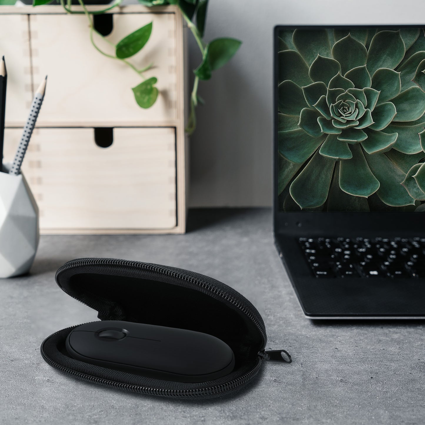kwmobile Hülle kompatibel mit Logitech Pebble Mouse 2 M350s / M350 - Hülle für PC Mouse Schutzhülle - Computer Maus Tasche - Tasche für PC-Maus