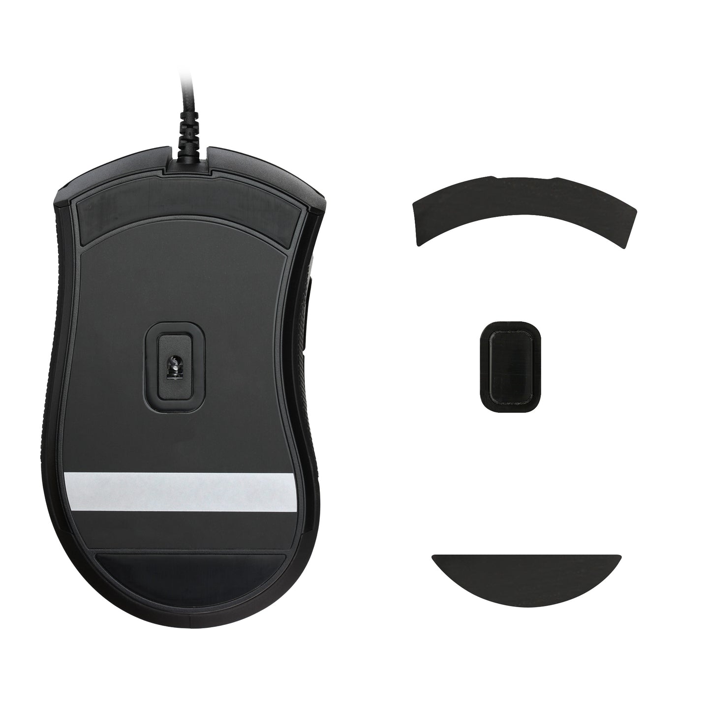 kwmobile Mouse Feet Sticker kompatibel mit Razer DeathAdder Elite Ersatz Glider - Mausfüße passgenau - Maus Glides in Schwarz Schwarz  