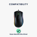 kwmobile Mouse Feet Sticker kompatibel mit Razer Mamba Elite Wired Ersatz Glider - Mausfüße passgenau - Maus Glides