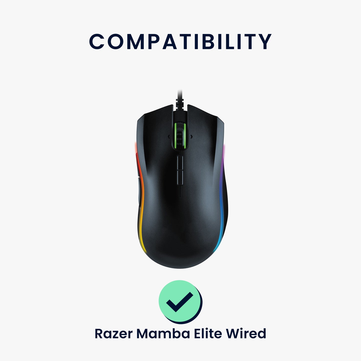 kwmobile Mouse Feet Sticker kompatibel mit Razer Mamba Elite Wired Ersatz Glider - Mausfüße passgenau - Maus Glides