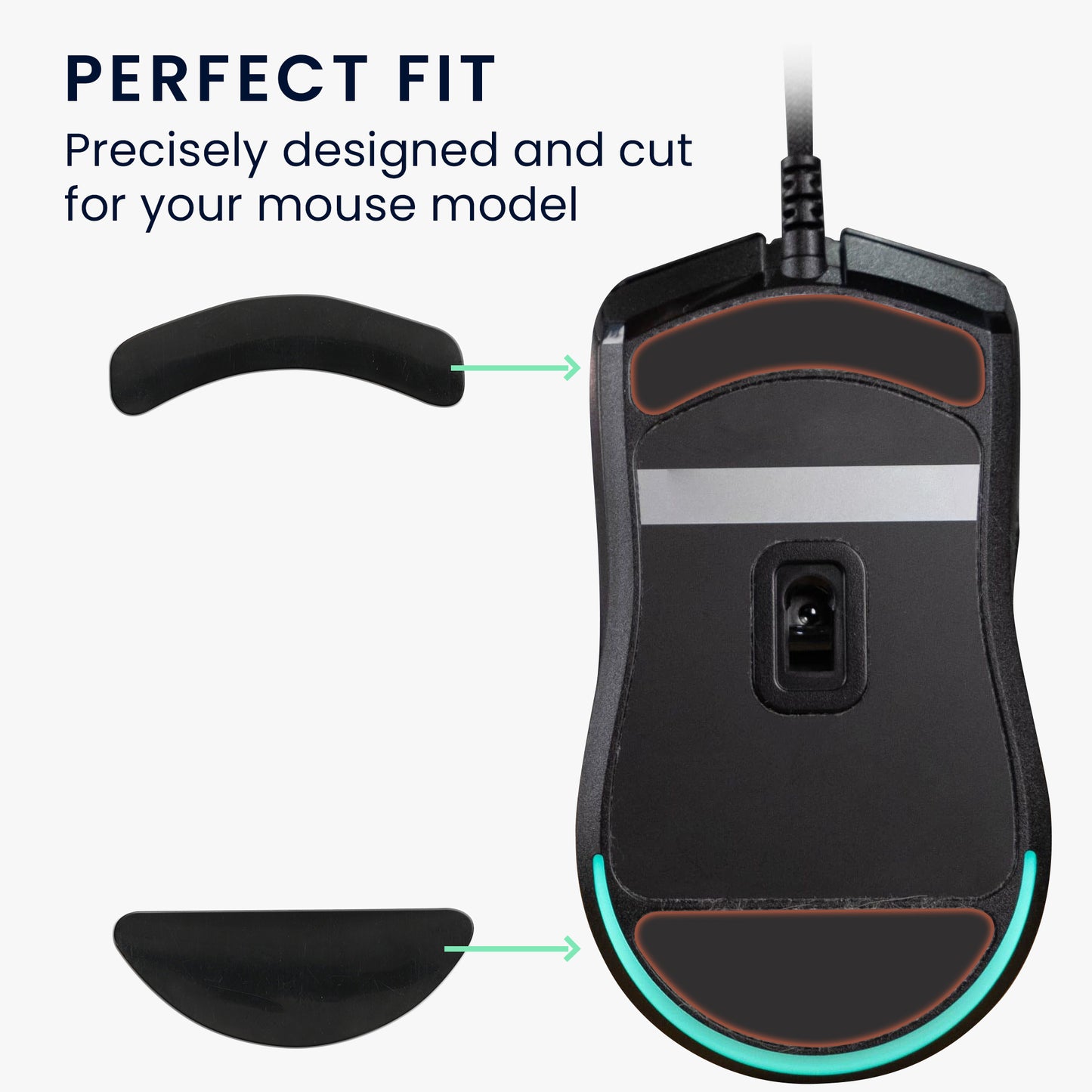 kwmobile Mouse Feet Sticker kompatibel mit Razer Viper Mini Ersatz Glider Mausfüße passgenau Maus Glides