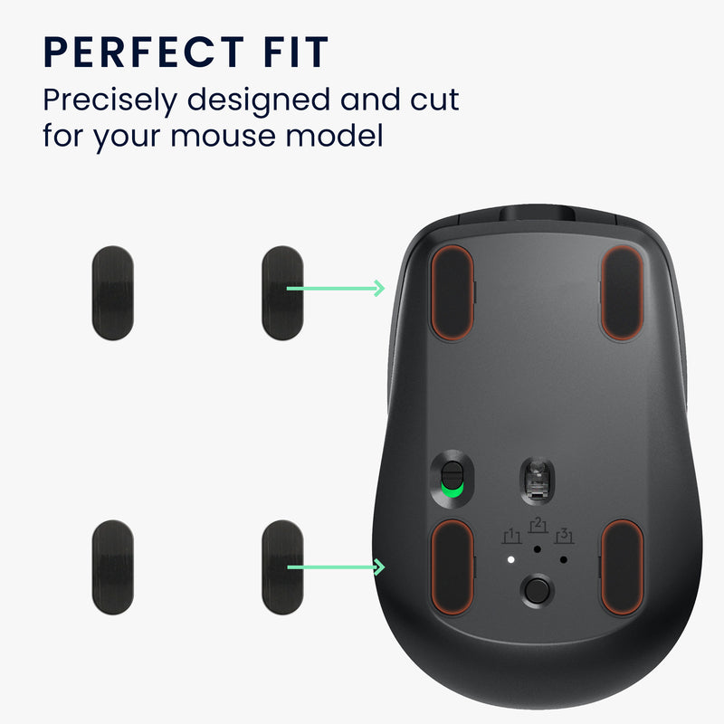 kwmobile Mouse Feet Sticker kompatibel mit Logitech MX Anywhere 3 Ersatz Glider - Mausfüße passgenau - Maus Glides