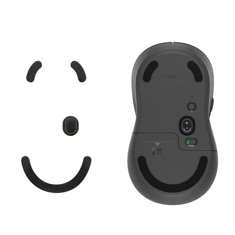 kwmobile Mouse Feet Sticker kompatibel mit Logitech M650 L / M750 L Ersatz Glider Mausfüße passgenau Maus Glides