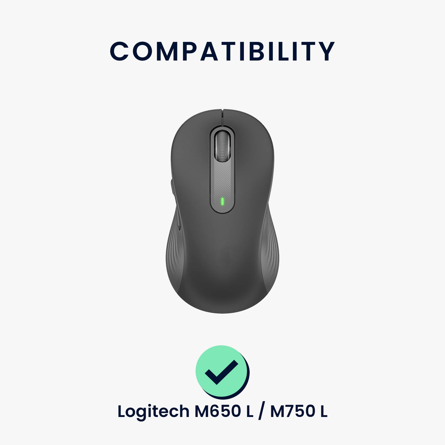 kwmobile Mouse Feet Sticker kompatibel mit Logitech M650 L / M750 L Ersatz Glider Mausfüße passgenau Maus Glides