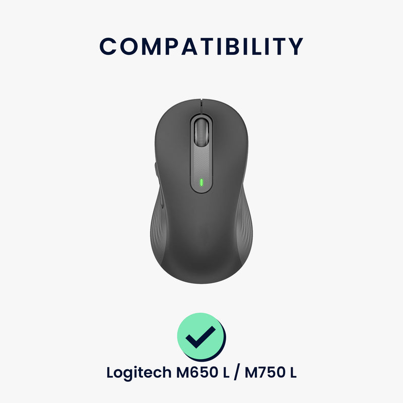 kwmobile Mouse Feet Sticker kompatibel mit Logitech M650 L / M750 L Ersatz Glider Mausfüße passgenau Maus Glides