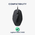kwmobile Mouse Feet Sticker kompatibel mit Logitech G303 / G302 Ersatz Glider - Mausfüße passgenau - Maus Glides