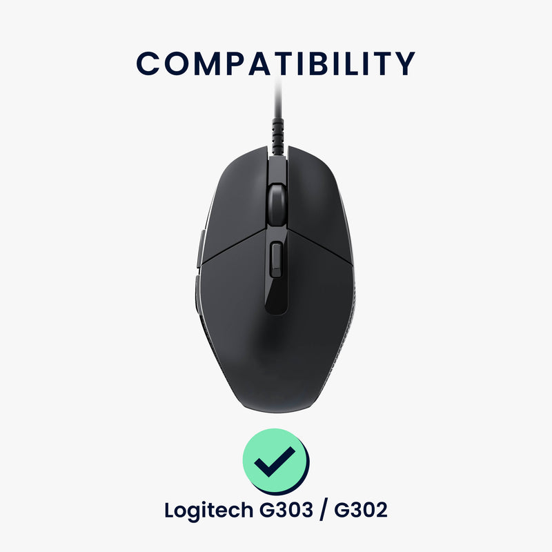 kwmobile Mouse Feet Sticker kompatibel mit Logitech G303 / G302 Ersatz Glider - Mausfüße passgenau - Maus Glides